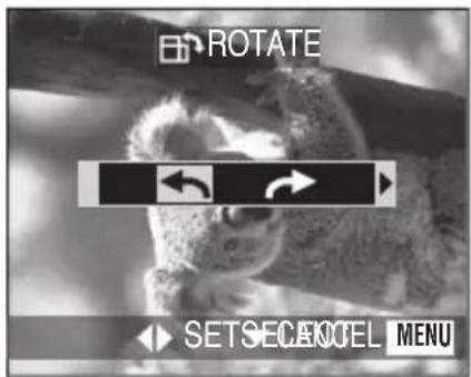 ROTATE SETSECANCEL MENU