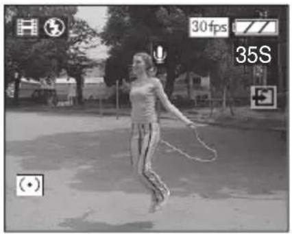 Street photo of a woman jumping rope with overlaid UI icons and time/seconds settings