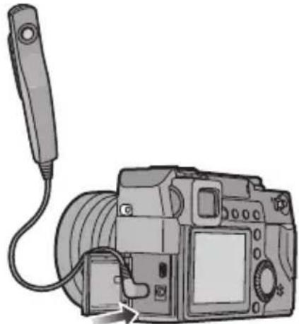 PANASONIC Lumix DMC-LC1PP - Connect the remote shutter to the [AV OUT/REMOTE] terminal on the camera firmly. - 1