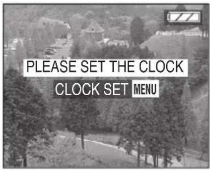 PLEASE SET THE CLOCK CLOCK SET MENU