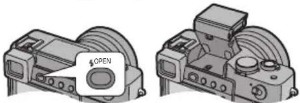 PANASONIC Lumix DMC-LC1PP - To open the flash - 1