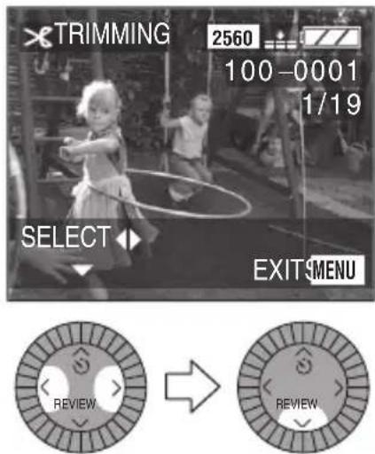 ×TRIMMING 2560 100-0001 1/19 SELECT EXIT MENU REVIEW REVIEW