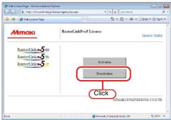 Web License Page - Windows Internet Explorer http://mimaki.org/licenses/by/MyTops.aspx Web License Page Mimaki RasterLinkPro5 License Januar link RasterLink m5 50 RasterLink m5 TA RasterLink m5 Activation Deactivation Click MIMAKI ENGINEERING CO LTD Done Internet | Protected Mode Off 100%