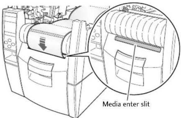 Media enter slit