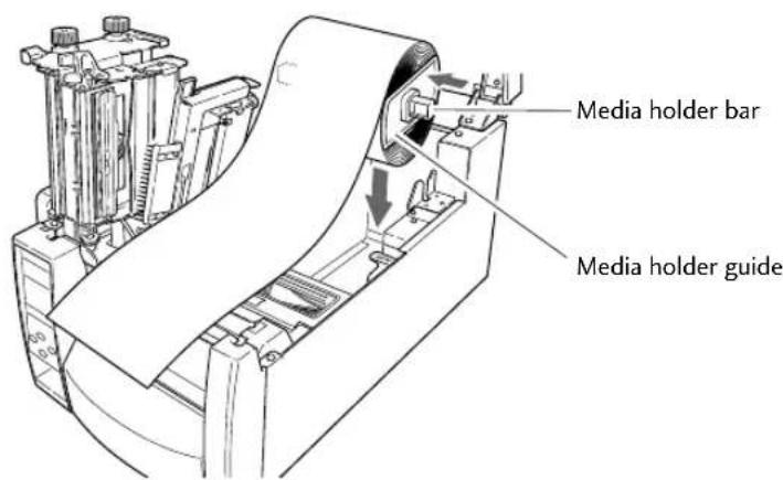 Media holder bar Media holder guide