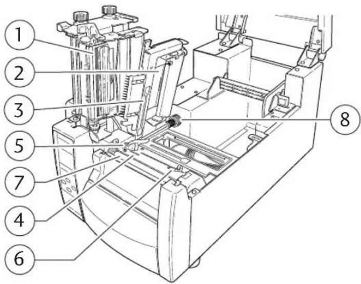 Technical diagram of a mechanical assembly with numbered components for identification