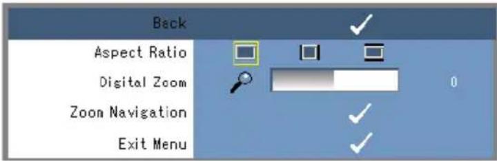 Back Aspect Ratio Digital Zoom Zoom Navigation Exit Menu