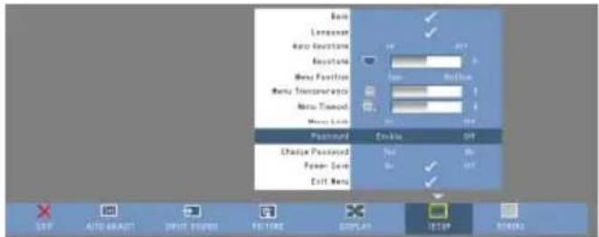 Basic Language Auto Software Recovery Menu Position Menu Transmitter Menu Threshold Menu Lock Password Enable OK Change Password Form Scan Exit Menu OK Cancel AUTO GRASS PRINT ORDER FUTTER DISPLAY TEST STOCKS