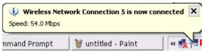 Wireless Network Connection 5 is now connected Speed: 54.0 Mbps Command Prompt untitled - Paint << ?>