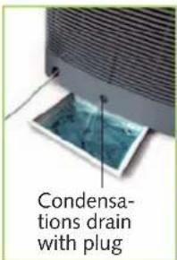 Condensations drain with plug