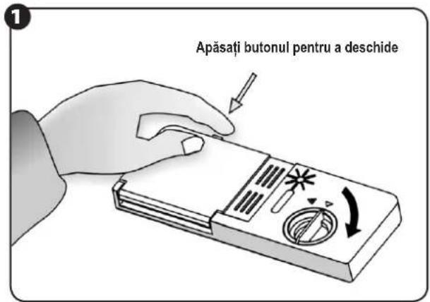 Apăsați butonul pentru a deschide