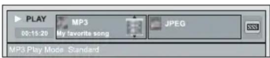 PLAY 00:15:20 MP3 My favorite song JPEG MP3 Play Mode Standard