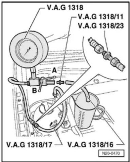 V.A.G 1318 V.A.G 1318/11 V.A.G 1318/23 A B V.A.G 1318/17 V.A.G 1318/16 N20-0470