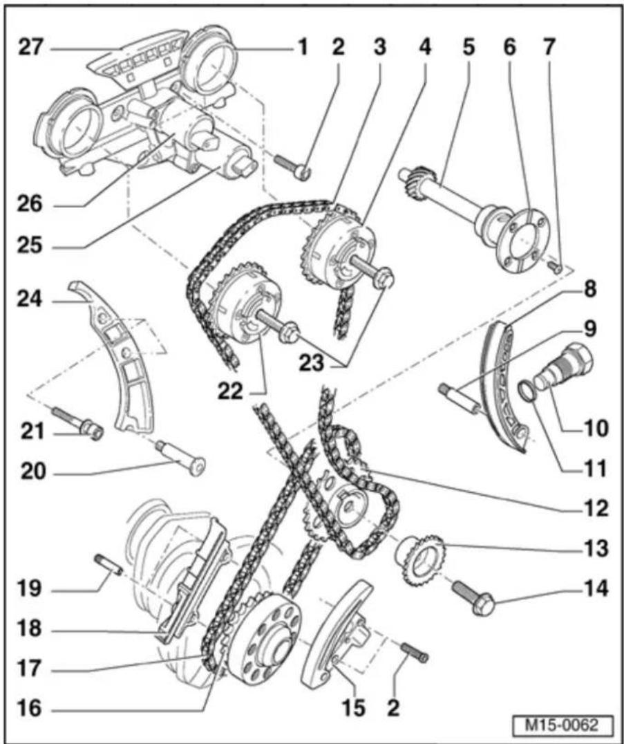 Exploded view diagram of a vehicle's internal components with numbered parts, likely for assembly or maintenance reference.