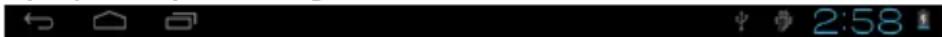 Evolveo VIO-XD7 - Opis paska systemowego menu - 1