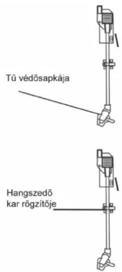 Tű védősapkája Hangszedő kar rőgzítője