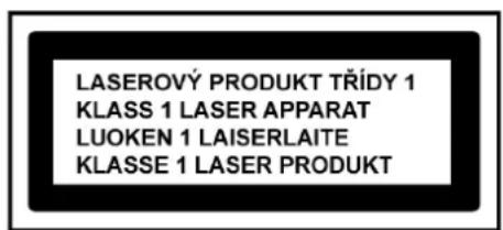LASEROVÝ PRODUKT TRÍDY 1 KLASS 1 LASER APPARAT LUOKEN 1 LAISERLAITE KLASSE 1 LASER PRODUKT