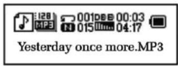 128 MP3 001DBB 00:03 N 015 04:17 Yesterday once more.MP3