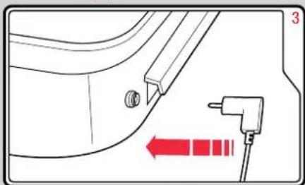 Technical diagram showing a mechanical component with a red arrow indicating direction and numbered label '3'