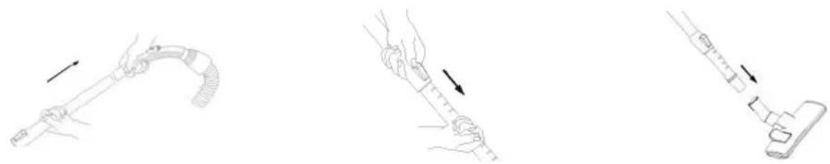 ECG VP 3161 S - The telescopic tube assembly and installing the accessories - 1