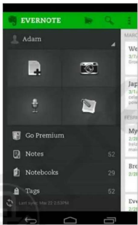 EVERNOTE Adam Go Premium Notes 52 Notebooks 29 Tags 52 Last style: May 22 2:53PM