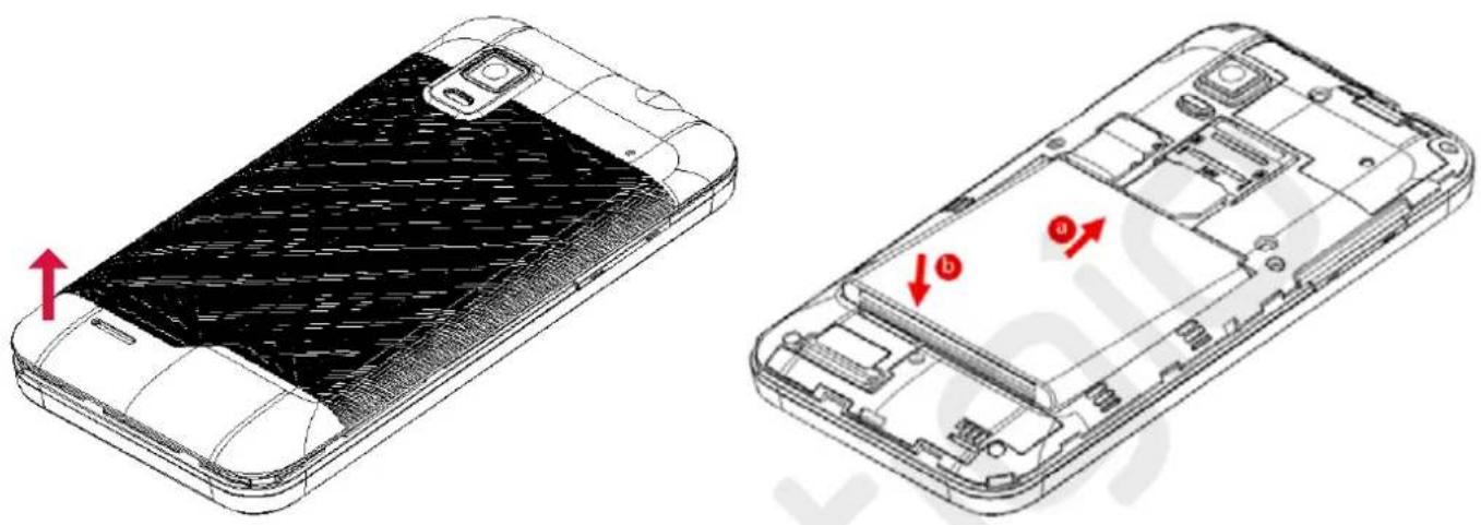 PRESTIGIO MultiPhone 5503 DUO - Vkládání baterie a SIM karet\* - 2