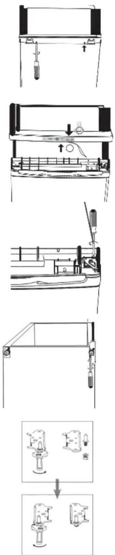 GORENJE F4151CW - Schimbarea direcției de deschidere a ușii - 1