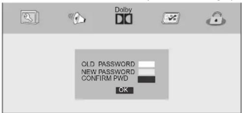 Dolby OLD PASSWORD NEW PASSWORD CONFIRM PWD OK