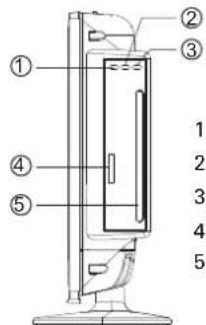 Technical diagram of a vertical device with numbered components, likely an electrical or mechanical assembly.