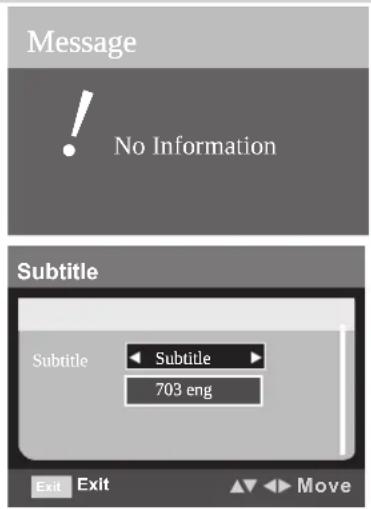 Message ! No Information Subtitle Subtitle Subtitle 703 eng Exit Exit Move