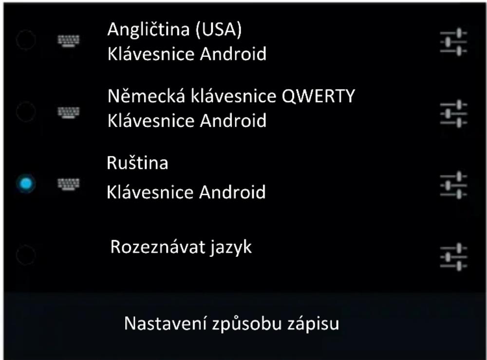 Texet TM-9758 - Pro výběr jazyka zápisu použijte jednu z těchto možností: - 1