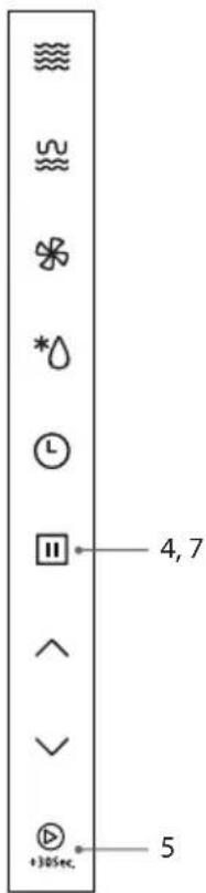 Diagram showing various icons and labels with numerical values 4,7 and 5, likely representing a control or measurement system.