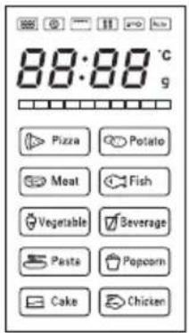 88:86 °C Pizza Potato Meat Fish Vegetable Beverage Paste Popcorn Cake Chicken