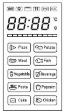88:88 °C Pizza Potato Meat Fish Vegetable Beverage Pasta Popcorn Cake Chicken