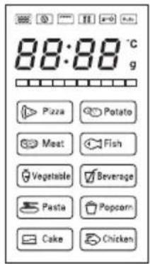 88:88 °C g Pizza Potato Meat Fish Vegetable Beverage Pasta Popcorn Cake Chicken
