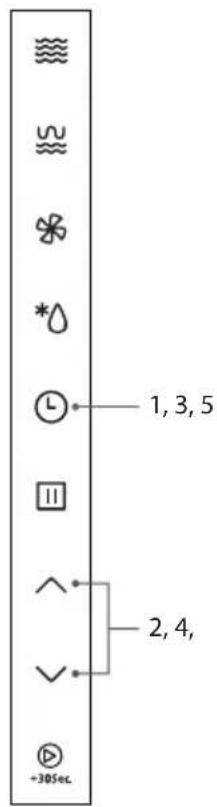 1, 3, 5 2, 4, -30sec
