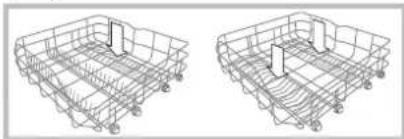 Two wireframe 3D models of a shopping cart with wheels and a door, shown from different angles (no text or symbols).