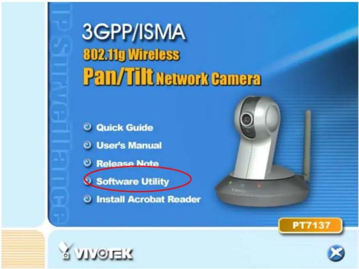 3GPP/ISMA 802.11g Wireless Pan/Tilt Network Camera Quick Guide User's Manual Release Note Software Utility Install Acrobat Reader PT7137 VIVOTEK
