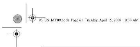93 US MY09.book Page 61 Tuesday, April 15, 2008 10.30 AM