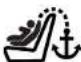SAAB 9-3 (2014) - Child top tether anchorages for forward facing child seats - 1