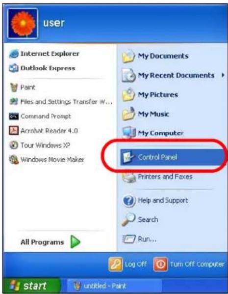 user Internet Explorer Outlook Express Paint Files and Settings Transfer W... Command Prompt Acrobat Reader 4.0 Tour Windows XP Windows Movie Maker My Documents My Recent Documents My Pictures My Music My Computer Control Panel Printers and Faxes Help and Support Search Run... All Programs Log Off Turn Off Computer start untitled - Paint