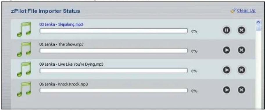 zPilot File Importer Status 03 Lenka - Skipalong.mp3 0% 01 Lenka - The Show.mp3 0% 09 Lenka - Live Like You're Dying.mp3 0% 06 Lenka - Knock Knock.mp3 0% Clean Up