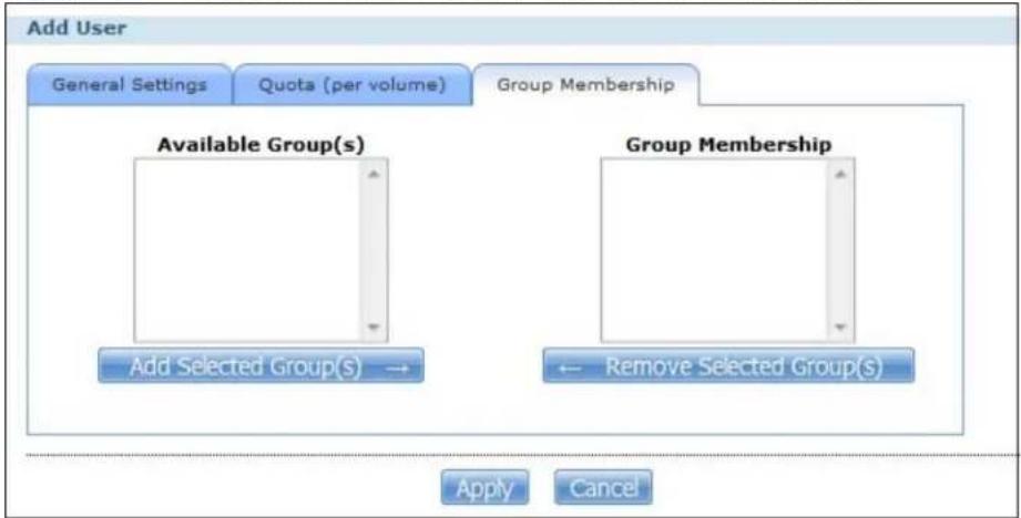 ZYXEL NSA210-1T - Account Group Membership - 1