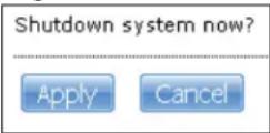 ZYXEL NSA210-1T - The Shutdown Screen - 3
