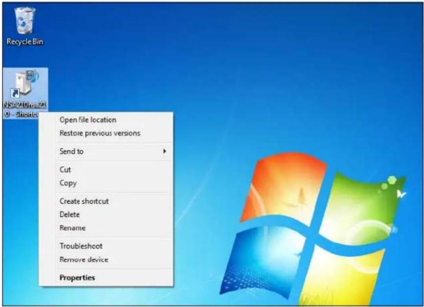 RecycleBin Open file location Restore previous versions Send to Cut Copy Create shortcut Delete Rename Troubleshoot Remove device Properties