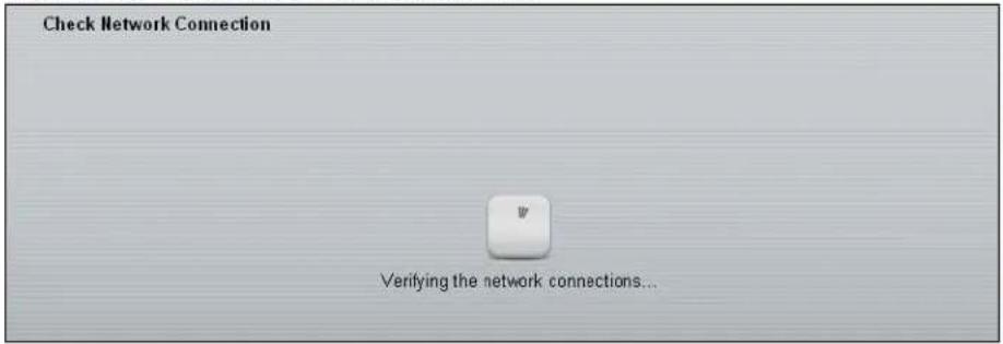 Check Network Connection Verifying the network connections...