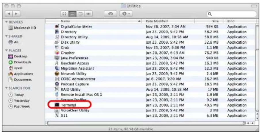 Utilities Name Date Modified Size Kind Macintosh HD DigitalColor Meter Nov 26, 2007, 2:04 AM 924 KB Application Directory Jan 23, 2009, 5:42 PM 58.2 MB Application Directory Utility Aug 14, 2009, 10:58 AM 58.8 MB Application Disk Utility Jan 23, 2009, 5:42 PM 32.8 MB Application Grab Nov 25, 2007, 9:30 PM 1.1 MB Application Grapher Jun 20, 2007, 6:19 AM 76.2 MB Application Java Preferences Jun 23, 2009, 3:04 PM 940 KB Application Keychain Access Jan 23, 2009, 5:42 PM 16.3 MB Application Migration Assistant Jan 23, 2009, 5:42 PM 12.2 MB Application Network Utility Jan 23, 2009, 5:42 PM 2.4 MB Application ODBC Administrator Jul 6, 2007, 3:20 AM 16.2 MB Application Podcast Capture Jan 23, 2009, 5:42 PM 18.5 MB Application RAID Utility Aug 14, 2009, 10:58 AM 17 MB Application Remote Install Mac OS X Jun 23, 2009, 2:11 PM 1.8 MB Application System Profiler Jun 23, 2009, 2:11 PM 9.2 MB Application Terminal Jun 23, 2009, 2:11 PM 40.5 MB Application VoiceOver Utility Jan 23, 2009, 5:42 PM 2 MB Application X11 Jun 23, 2009, 2:11 PM 6.3 MB Application