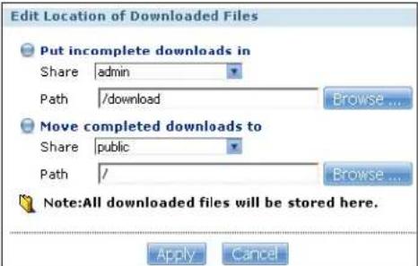 ZYXEL NSA210-1T - Preferences - 2