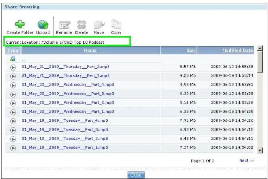 Share Browsing Create Folder Upload Rename Delete Move Copy Current Location: /Volume 2/C&D Top 10 Podcast Type Name Size Modified Date 01_May_21_2009_Thursday_Part_2.mp3 5.57 MB 2009-06-19 14:55:38 01_May_21_2009_Thursday_Part_1.mp3 9.20 MB 2009-06-19 14:53:14 01_May_20_2009_Wednesday_Part_4.mp3 4.93 MB 2009-06-19 14:53:51 01_May_20_2009_Wednesday_Part_3.mp3 6.39 MB 2009-06-19 14:53:38 01_May_20_2009_Wednesday_Part_2.mp3 5.14 MB 2009-06-19 14:53:26 01_May_20_2009_Wednesday_Part_1.mp3 5.35 MB 2009-06-19 14:54:35 01_May_19_2009_Tuesday_Part_4.mp3 7.91 MB 2009-06-19 14:54:26 01_May_19_2009_Tuesday_Part_3.mp3 6.93 MB 2009-06-19 14:54:15 01_May_19_2009_Tuesday_Part_2.mp3 6.43 MB 2009-06-19 14:54:11 01_May_19_2009_Tuesday_Part_1.mp3 7.37 MB 2009-06-19 14:54:02 Page 1 Of 2 Next → Close