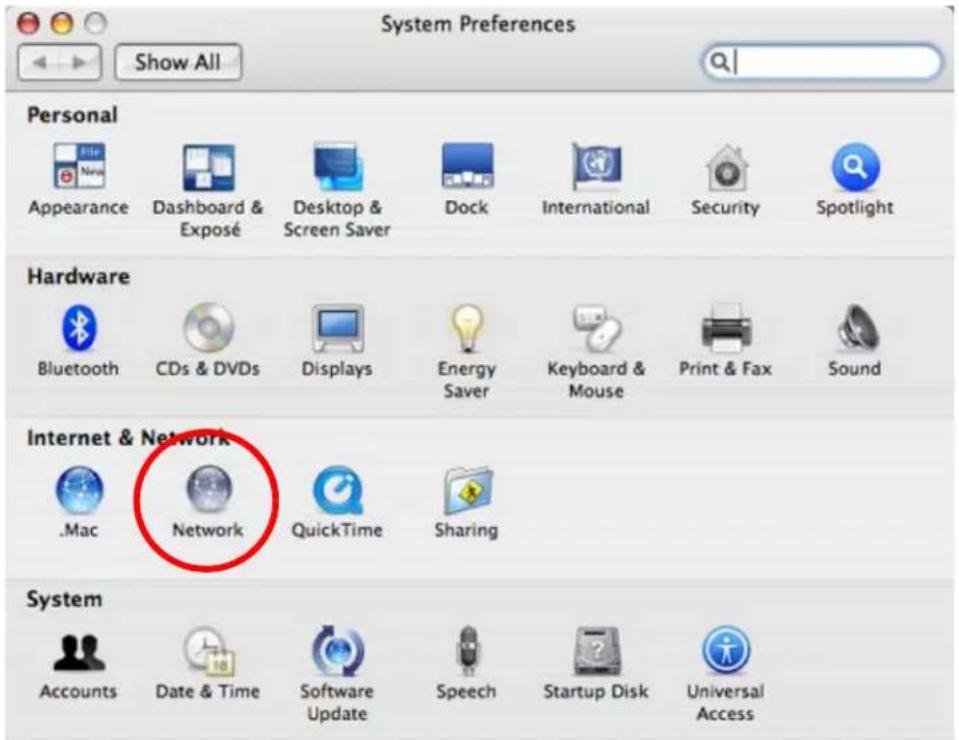 System Preferences Show All Personal Appearance Dashboard & Exposé Desktop & Screen Saver Dock International Security Spotlight Hardware Bluetooth CDs & DVDs Displays Energy Saver Keyboard & Mouse Print & Fax Sound Internet & Network .Mac Network QuickTime Sharing System Accounts Date & Time Software Update Speech Startup Disk Universal Access